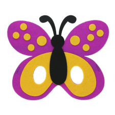 Állatos Butterfly, Pillangó filc maszk 18 cm party kellék