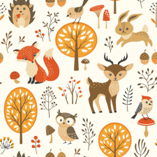 Állatos Forest Friends szalvéta 20 db-os 33x33 cm party kellék
