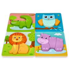  Állatos négy részes kirakós készlet puzzle, kirakós