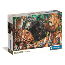 Állatos Wild Cats 500 db-os Compact puzzle Clementoni puzzle, kirakós