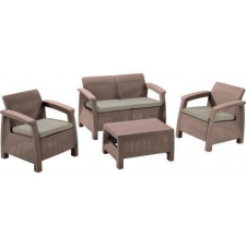 Allibert Kerti rattan bútor készlet CORFU - cappuccino kerti bútor