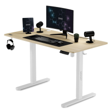 Állítható magasságú elektromos íróasztal Nojo 120x60cm fehér fenyő íróasztal