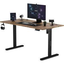  Állítható magasságú elektromos íróasztal Nojo 140x60cm fekete tölgy íróasztal