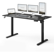  Állítható magasságú íróasztal Nojo Light 140 cm x 60 cm fekete íróasztal