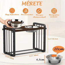 Állítható megemelt kisállat etető-itató készlet - Nagy macskatál