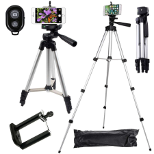  Állítható tripod kamerákhoz és okostelefonokhoz bluetooth önkioldóval - fekete tripod