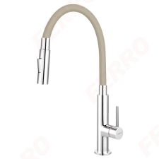  Álló mosogatócsap elasztikus kifolyóval, Zumba Slim 2F, Bézs, Ferro csaptelep