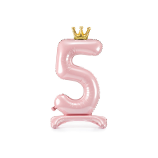  Álló szám fólia lufi &#039;&#039;5&#039;&#039; 84 cm rózsaszín party kellék