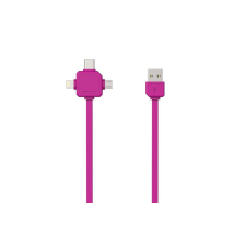 Allocacoc 3az1-ben USB kábel pink (9003PK/USBC15) kábel és adapter