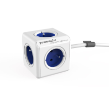 Allocacoc PowerCube Extended hálózati elosztó 1.5m fehér-kék (1300BL/DEEXPC) villanyszerelés