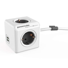 Allocacoc PowerCube Extended USB hálózati elosztó 3m fehér-szürke (1407/DEEUPC) villanyszerelés