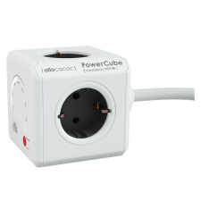 Allocacoc powercube extended wifi hálózati elosztó 4din 1,5m trolley grey 9710/deexwf hosszabbító, elosztó
