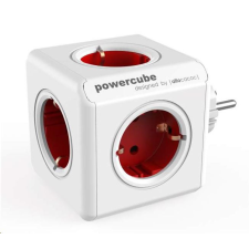 Allocacoc PowerCube Original hálózati elosztó fehér-piros (1100RD/DEORPC) villanyszerelés