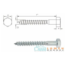  ÁLLVÁNYCSAVAR HORG 6X 90 FRIULSIDER/100 DB barkácsolás, csiszolás, rögzítés