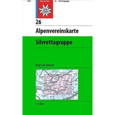 Alpenvereinskarte Silvrettagruppe turista térkép 26. Alpenvereinskarte 1:25 000 térkép