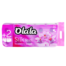 Alpha Olala Silk Feel toalettpapír 3 rétegű fehér 155 lap 10 tekercses, 6csg/zsák higiéniai papíráru