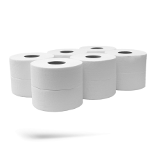 Alpha Toalettpapír 2 rétegű közületi átmérő: 14 cm 100 % cellulóz hófehér laponkénti adagolású 12 tekercs/karton higiéniai papíráru