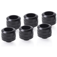 AlphaCool 17477 Eiszapfen PRO 16mm HardTube fitting G1/4 - fekete 6 darabos szett hűtés
