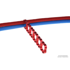  Alphacool Eiskamm Alu X24 kábelrendező - 4mm piros - 2 db modding