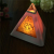 AlphaOne Ébresztőóra, digitális óra, asztali óra (színváltós, piramis alakú)