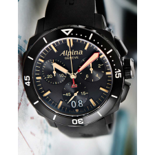 Alpina AL-372LBBG4FBV6 Mens Watch Seastrong Diver Chronograph 44mm 30ATM, karóra