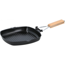  ALPINA grillserpenyő 24cm, behajtható fanyeles 2 réteg non-stick edény