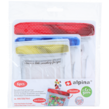  Alpina Tároló zacskó 6 db újrahasználható mûanyag 871125225425 konyhai eszköz