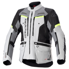 Alpinestars Bogota PRO Drystar 2025 motorkerékpár kabát szürke-fekete-fluo sárga motoros kabát