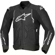 Alpinestars Dusk motoros bőrkabát fekete-fehér motoros kabát