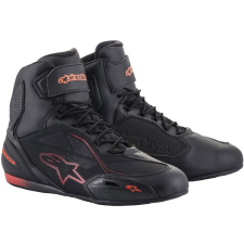 Alpinestars FASTER-3 DRYSTAR, fekete/fluo piros, 2025, 41-es méret motoros csizma