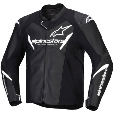 Alpinestars Faster 3 motoros bőrdzseki fekete-fehér motoros kabát
