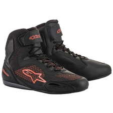 Alpinestars FASTER-3 RIDEKNIT, fekete/fluo piros, 2025, mérete 40 motoros csizma