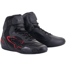 Alpinestars FASTER-3 RIDEKNIT, fekete/sötétszürke/piros, 2025, 43-as méret motoros csizma