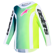 Alpinestars Fluid Portl gyerek motokrossz mez zöld-fehér-fekete motocross mez