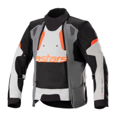 Alpinestars Halo Drystar motoros kabát világosszürke-sötétszürke-fekete-fluo piros motoros kabát