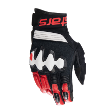 Alpinestars Halo motoros kesztyű fekete-fehér-piros motoros kesztyű