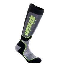 Alpinestars MX Plus 2024 gyerek zokni fekete-szürke-fluo sárga gyerek zokni