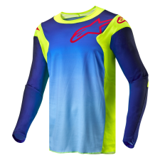Alpinestars Racer Hoen 2024 motokrossz mez fluo sárga-kék-piros motocross mez
