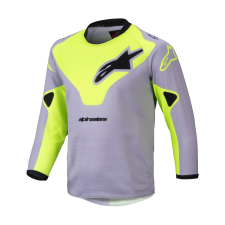 Alpinestars Racer Veil gyerek motocross mez szürke-fluo sárga motocross mez