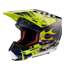 Alpinestars S-M5 Rash motokrossz bukósisak kék-fluo sárga bukósisak
