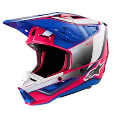 Alpinestars S-M5 Sail motokrossz bukósisak fehér-rózsaszín-kék bukósisak