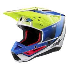 Alpinestars S-M5 Sail motokrossz bukósisak fluo sárga-kék-ezüst bukósisak