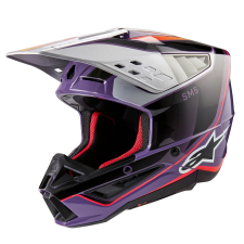 Alpinestars S-M5 Sail motokrossz bukósisak lila-fekete-ezüst bukósisak