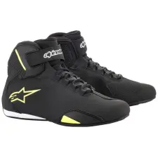 Alpinestars SEKTOR, fekete / fluo sárga, 2025, 42 motoros csizma