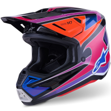 Alpinestars SM7 Fuse motokrossz bukósisak kék-lila-rózsaszín bukósisak