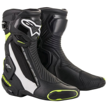 Alpinestars SMX PLUS 2, fekete/fehér/fluo sárga, 2025, mérete 37 motoros csizma