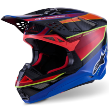 Alpinestars Supertech S-M10 Era motokrossz bukósisak kék-piros-fluo sárga bukósisak
