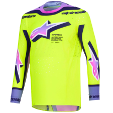 Alpinestars Supertech Vista motocross mez fluo sárga-lila-fekete motocross mez