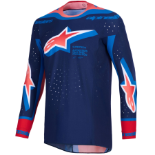 Alpinestars Supertech Vista motocross mez sötétkék-korallszín-kobaltkék motocross mez
