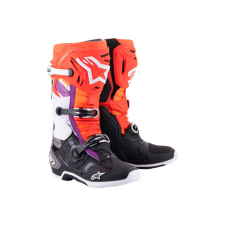  Alpinestars Tech 10 fekete / neon piros / neon narancs csizma 40,5 motoros csizma